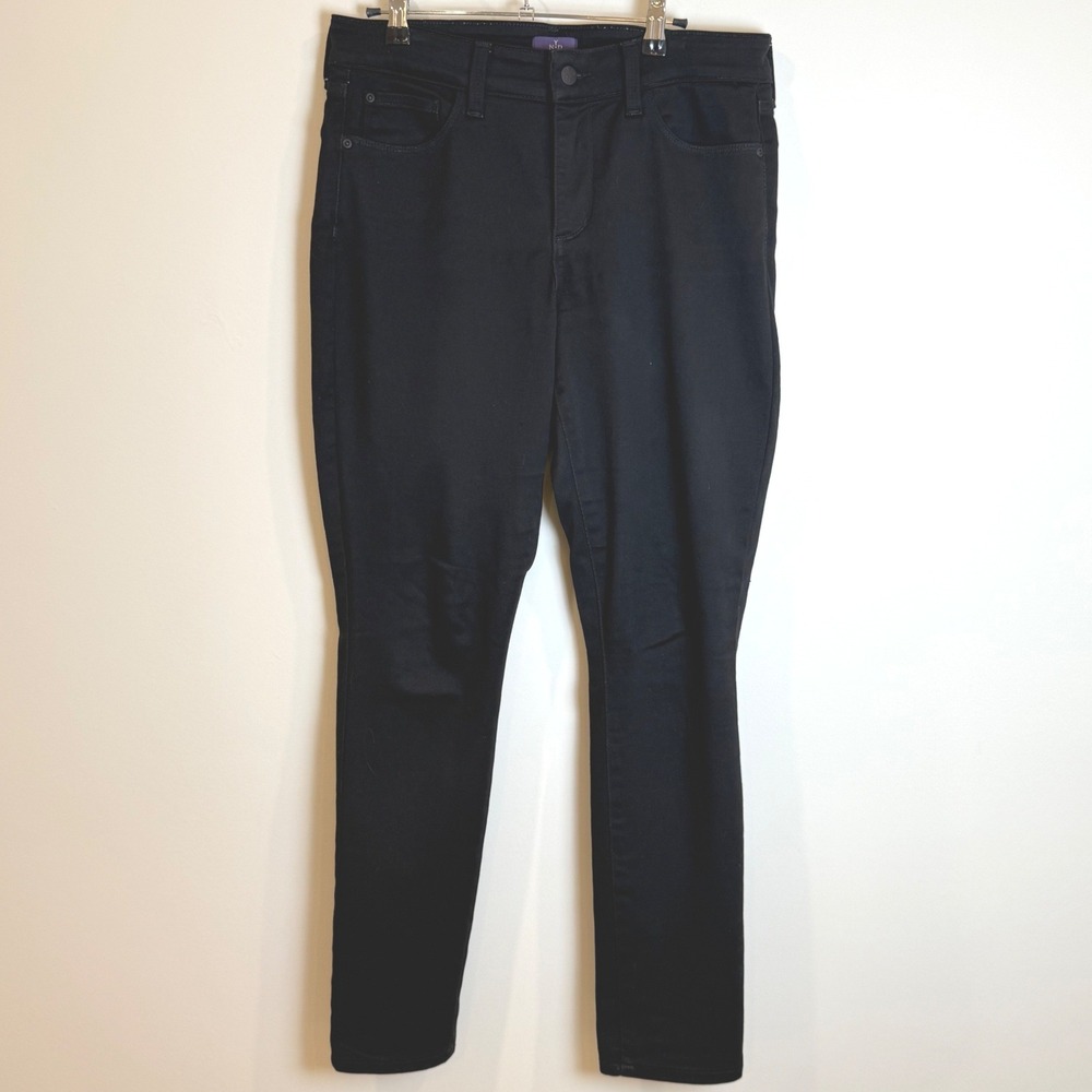NYDJ Alina Stretch Black Bootcut Jeans Womens Size 10 Lift Tuck Technology